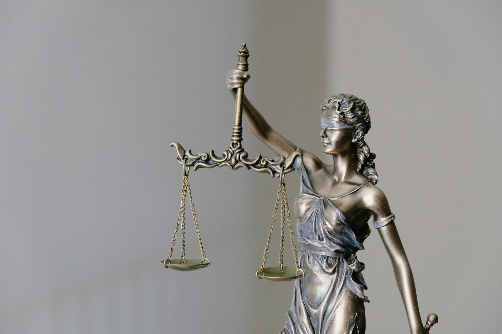 Statue of Lady Justice with scales